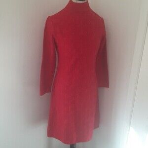Vintage Woolcraft of Dublin Dress Red "Carina" Women's Medium